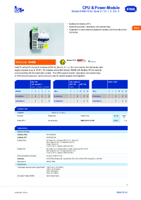 Thumbnail of document Data Sheet - 9440/15 CPU & power module for Zone 2/Div. 2